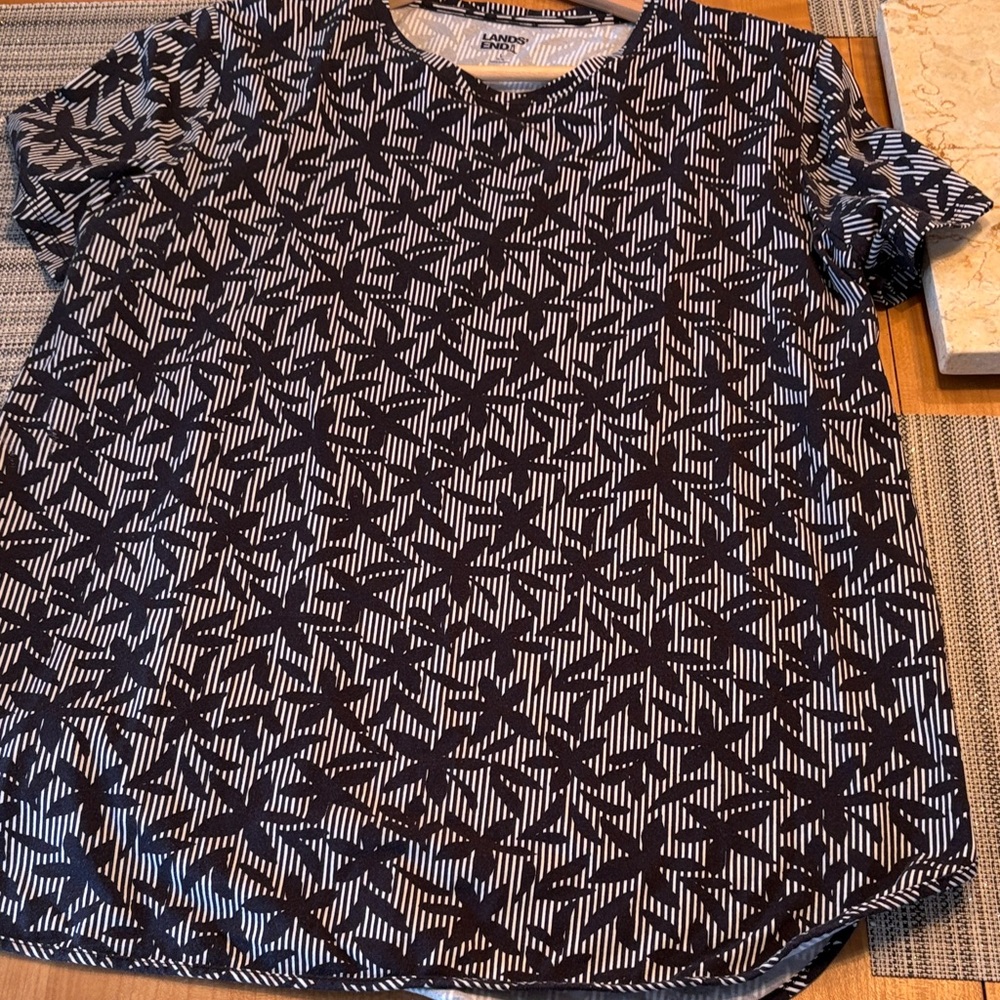 Lands' End Monochrome Striped Tee - Picture 2 of 12